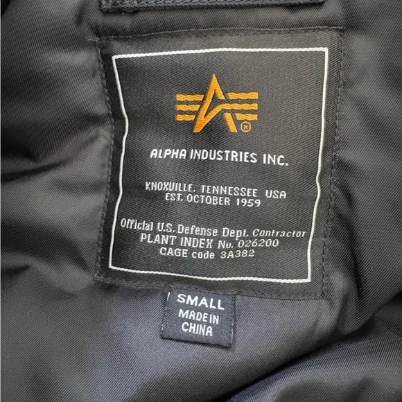 Alpha Industries Black Bomber Jacket N-2B with Fur Trim - Picture 5 of 8